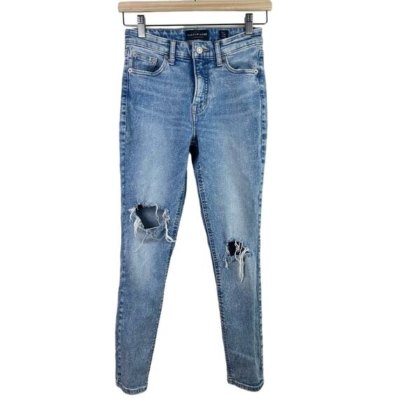 Lucky Brand Bridgette Distressed Skinny Jeans 25 - Picture 1 of 11
